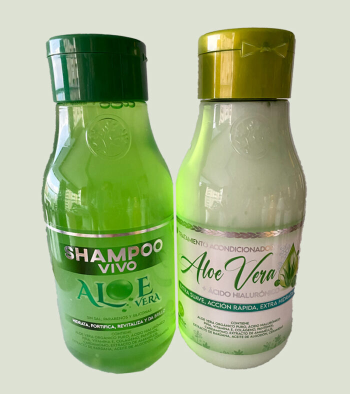 Kit Shampoo y Tratamiento Aloe Vera y Ácido Hialurónico vía natural