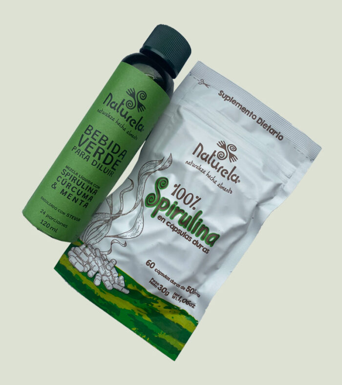 Kit Bebida Verde y Spirulina en Cápsulas via natural